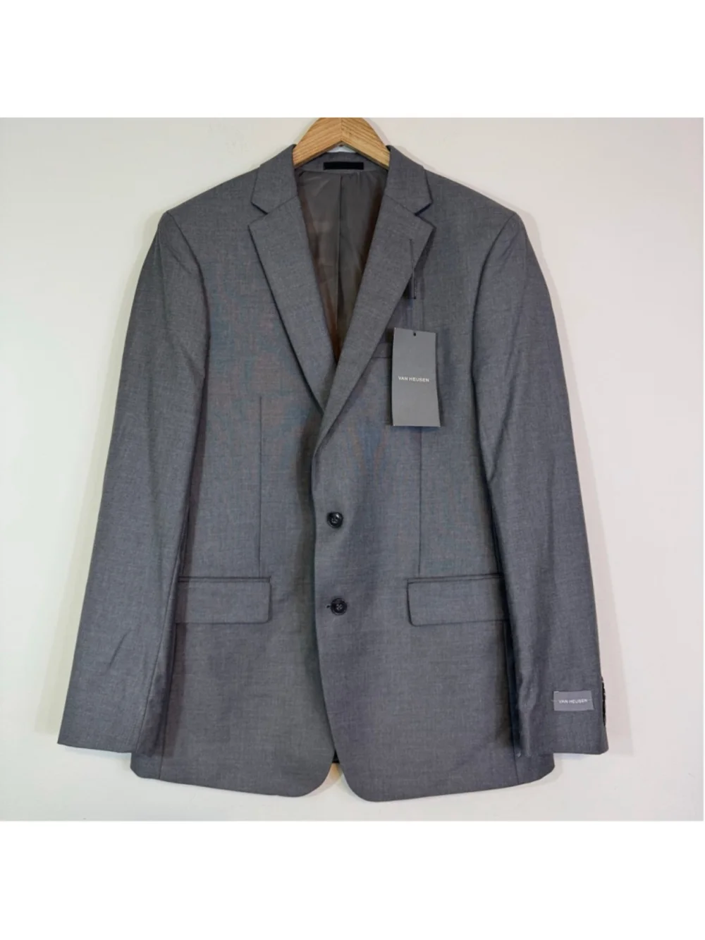 VAN HEUSEN Flex Men’s Slim Fit Stretch Suit Jacket Blazer Medium Gray Size 44L